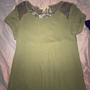 Olive green babydoll shirt